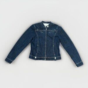🌟 Faconnable Dark Wash Denim Jacket – Women’s Small – Excellent Condition 🌟